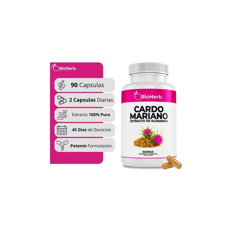 BioHerb | Cardo Mariano 100% Puro – Extracto de Silimarina
