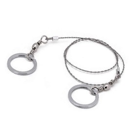 Gatuida Pocket Outdoor Survival Emergency Wire Saw Durable Stainless Steel Strand Braided Wire for Cutting Wood More Essential Tool for Campers Outdoor Activities
