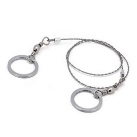 Gatuida Pocket Outdoor Survival Emergency Wire Saw Durable Stainless Steel Strand Braided Wire for Cutting Wood More Essential Tool for Campers Outdoor Activities