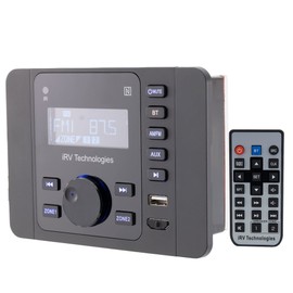 Car Stereo with Bluetooth,iRV Technology iRV36 Wireless RV Radio,Supports HDMI in&Out,APP,Digital Stereo Sound,A&FM,Clock,NFC,USB 5V Charging,2 Zones Wall Mount Car Audio Receiver