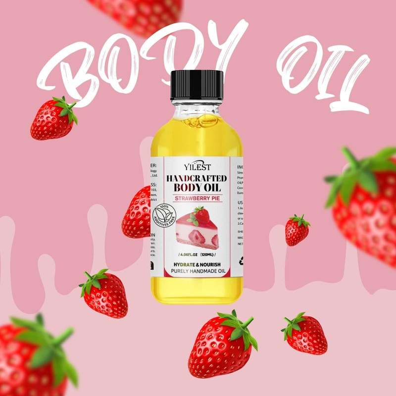 Strawberry Pie Body Oil - 100% Natural Blend with Jojoba,