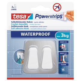 Tesa 597850000000 Hook, Stainless Steel/White