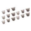 15pcs Hearing Amplifier Ear Plugs 2 Layers Silicone Soft Round