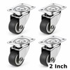 Swivel Furniture Casters with Soft TPR Rubber Wheels – 4-Piece