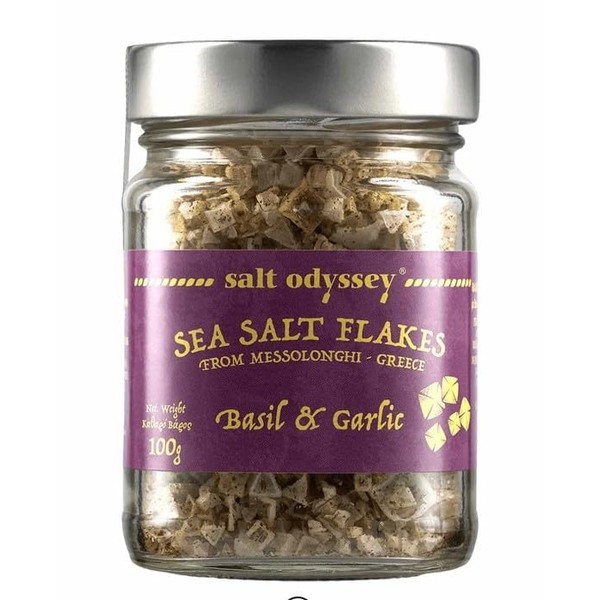 SEA SALT FLAKES Garnet Basil, Pyramid Salt, 100 g