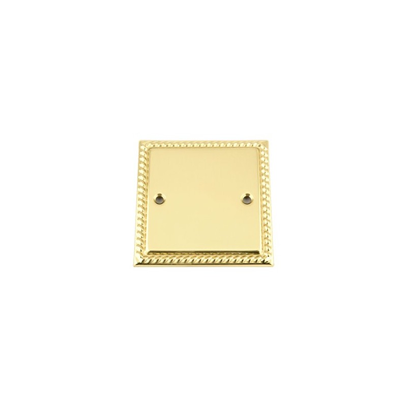Electrical Blanking Plate Single 1 Gang - Polished Brass -