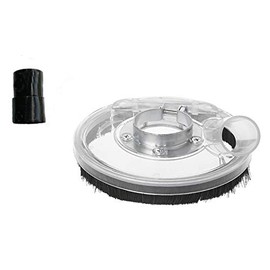 Flushbay Dust Collection Cover for Disc Grinder 80~125mm Dustproof Dust Collection Cover for Flat Surface Grinding with Dust Collection Adapter Replacement Brush (C)