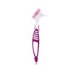 Purple Double Bristle Head Denture Brush Denture Cleaning Brush Portable