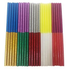 Raintwo 100 x 7 mm Hot Glue Sticks Multicoloured Glue for Hot Glue Gun Pack of 50