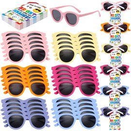 Saysurey End of The Year School Gifts for Students, 36 Sets Kids Sunglasses Bulk with Your Future Is So Bright Cards, Preschool Kindergarten Graduation Decorations for Party Favors, 6 Colors