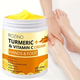 Turmeric & Vitamin C Hand and Foot Cream – Nourishing, Hydrating, Firming Care for Smooth Skin – 250g