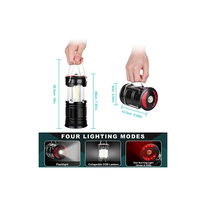 EZORKAS LED Camping Lanterns - Rechargeable & Battery Powered