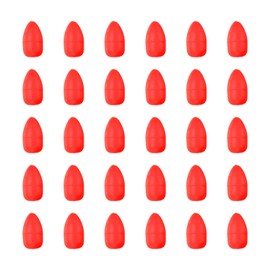 PATIKIL Fishing Foam Float 0.5 Inch 30 Pack Oval Snell Float Flies Fishing Strike Indicator for Pompano Rig Trout Catfish Zander Red Yellow