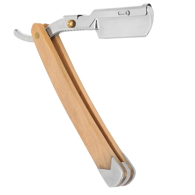 Men Straight Razor Portable Stainless Steel Manual Beard Shaver Trimmer