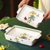 ONCCI In-Glaze Ceramic Baking Dish Set of 2 - Rectangular