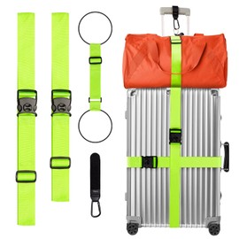 Heavy Duty Adjustable Luggage Connector Straps for Suitcases 4PCS Add a Bag