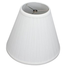 FenchelShades.com Lampshade 6" Top Diameter x 13" Bottom Diameter x 11" Slant Height with Washer (Spider) Attachment for Lamps with a Harp (Pleated White)