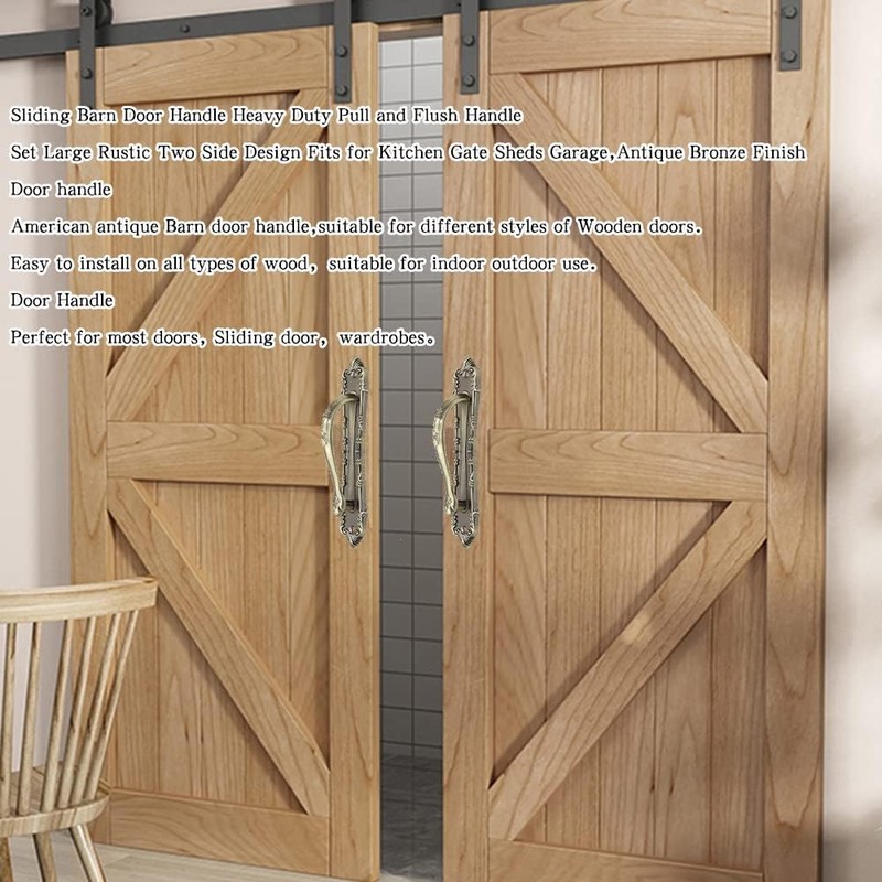 HSEANWWW Heavy Duty Pull and Sliding Barn Door Pull Handle