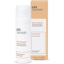 Revitaskin Serum 30ml – Sérum Facial Renovador e Iluminador para Piel Apagada o Fatigada – Suero Gel Oil-Free con Ácido Glicólico 4%, Vitamina C (Acerola 1%), Niacinamida 1% y Silicio Orgánico 2%