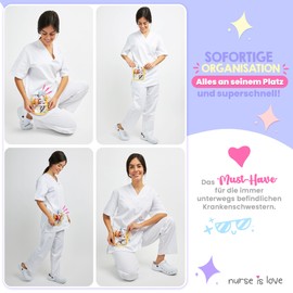 Nurse is Love Nurse Bag Organiser Colour YELLOW | Nurse Accessories & Doctor Accessories Match Bandage Scissors | Nurse Gifts Waterproof Material | Quick Access