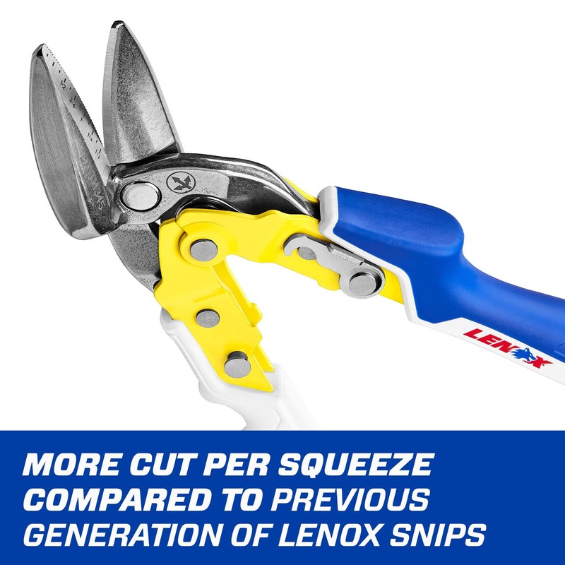 LENOX TOOLS Pliers, Offset Straight Avitation Snips, With Durable Grip