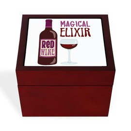 CafePress Red Wine Magical Elixir Memory Keepsake Jewelry Box, 5"x5"x3.75"