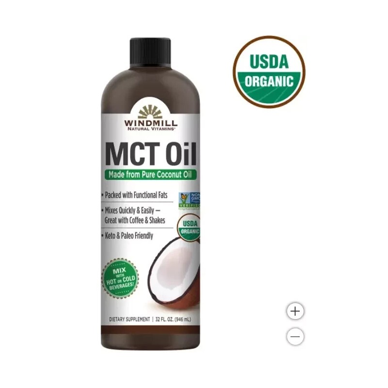 Windmill USDA Organic MCT Oil, 32 Ounces, USDA Certified Organic