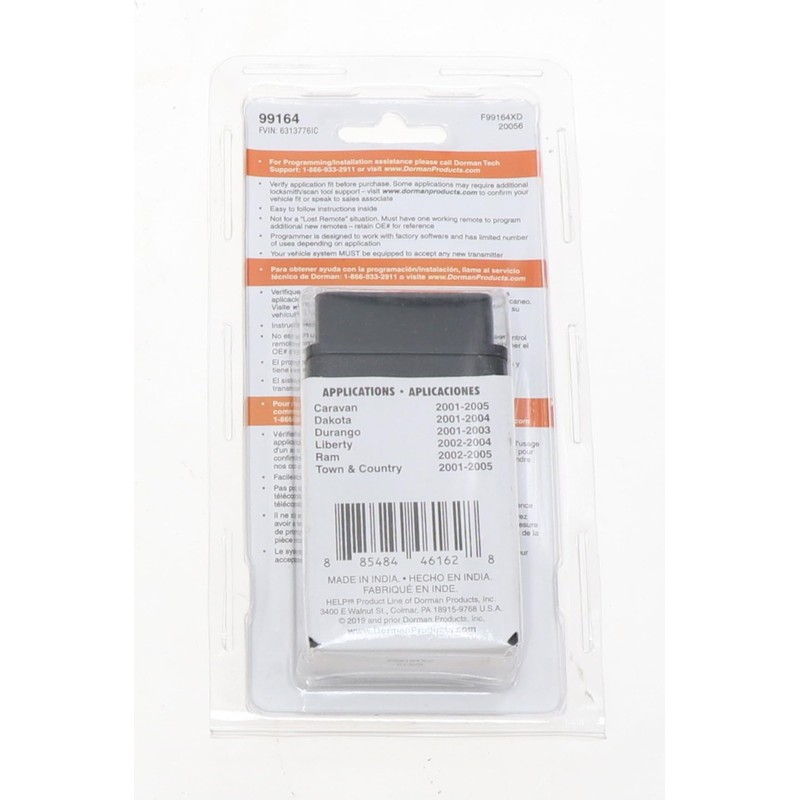 Dorman 99164 Keyless Entry Remote 3 Button Compatible with Chrysler