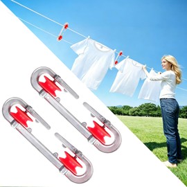 Heavy Duty Clothesline Pulley Kit - 2 Pack Tensioner Separator