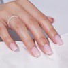 Press On Nails - Short Findigit Square Pink False Nails,