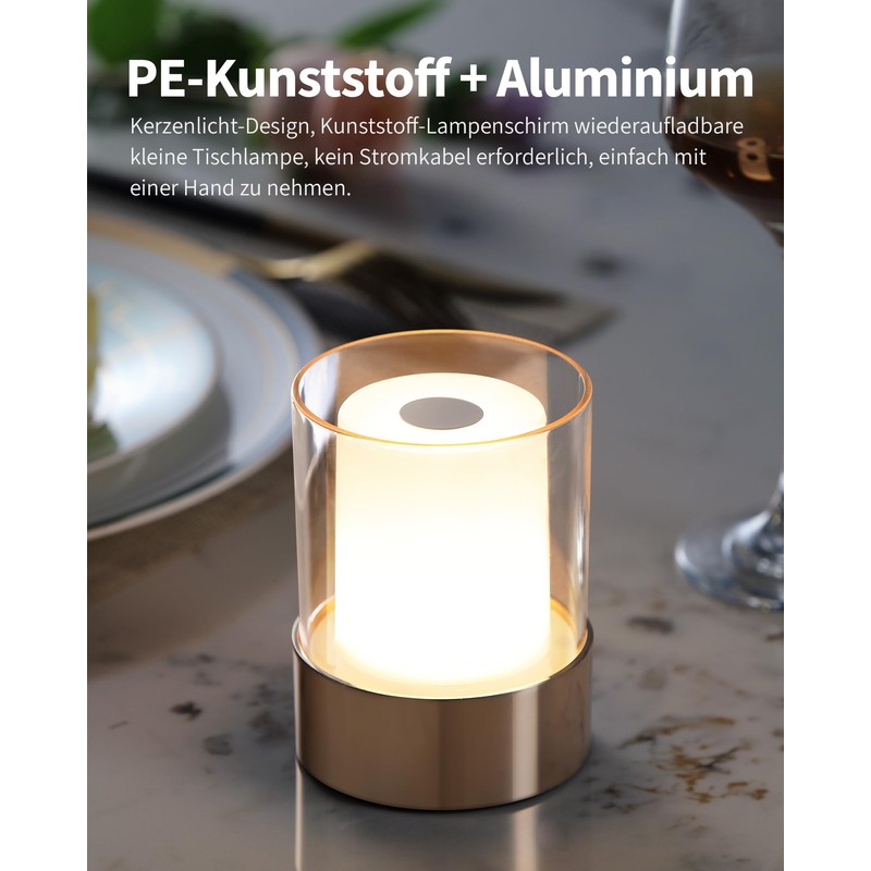 VISDANFO Newsee LED 4 inch touch night light (gold-2 (PE