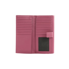 Mandarina Duck Mellow Leather Wallet with Flap L Red Violet, Red Violet, Classic