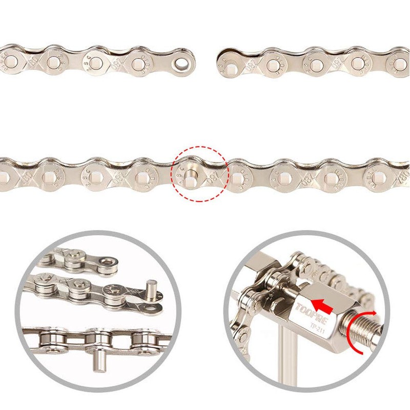 Wolfride Bicycle Chain, Speed Chain, 116 Links, Compatible with 6/7/8