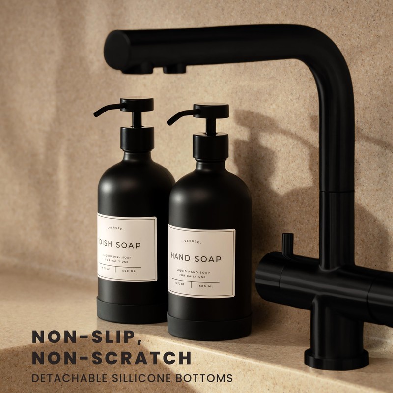Hand and Dish Soap Dispenser for Kitchen and Bathroom, Set