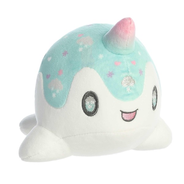 Aurora® Festive Tasty Peach® Snowfall Nomwhal Stuffed Animal - Bright