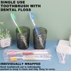 HAIFOTRVA 10Packs Disposable Toothbrushes with Floss,Single Use Individually Wrapped Disposable