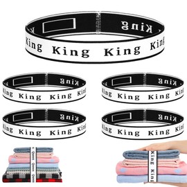 Wuher - Juego de 4 hojas organizadoras de sábanas para ropa de cama elástica, ropa de cama, clóset, almacenamiento de sábanas plegables, organizador de sábanas (King)