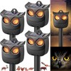 4 Pack Solar Owl Animal Repeller Outdoor for Raccoon, Deer