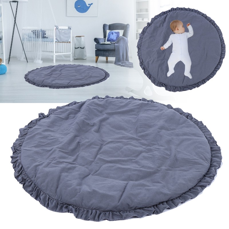 Baby Play Mat Round Shape Carpet Soft Cotton Decoration Crawling