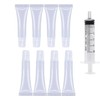 8Pcs 15mlMini Refillable EmptyTubeLipGloss Balm Clear Cosmetic Container Soft Tubes