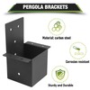 2 Pcs Pergola Brackets，4“x 4"(Actual 3.6 "x 3.6") Post Top