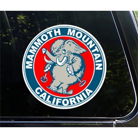 WSQ Mammoth Mountain California Skiing Vintage Travel Vinyl Decal Sticker for Car Bumper Truck Van SUV Window Wall Boat Cup Tumblers Laptop or Any Smooth Surface 2 Pack Size 4 Inches