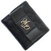 SecretDoor 333043-01 Black Trifold Wallet, Women's, Trifold Wallet, Compact Wallet,