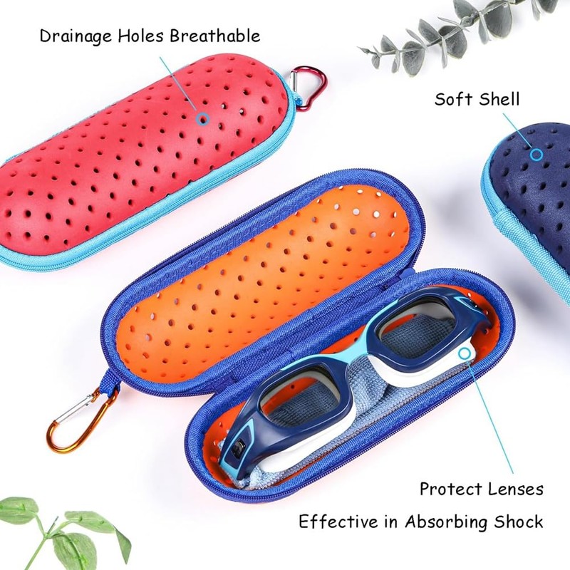 Tiudium Swim Goggle Case for Swimming Goggles, EVA Carrying Case