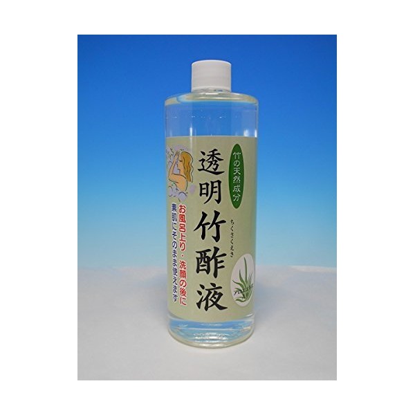 Transparent Bamboo Vinegar Liquid, 16.9 fl oz (500 ml), Bamboo Vinegar Liquid for Bare Skin, Rough Skin, Itching Scalp