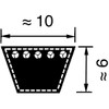 Optibelt 10 x 630 VB S = C Plus Z