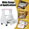 Portable Pedicure Foot Rest with Wheels, Pedicure Stool, Trolley for