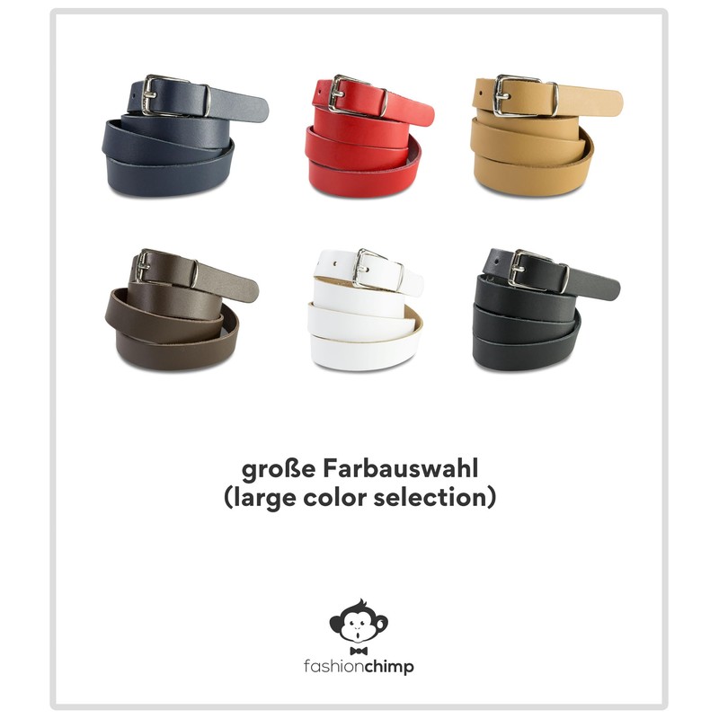 fashionchimp Basic Women's Belt Made of 100% Genuine Smooth Leather,