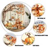 AEMBEE Fall Halloween Shower Curtain Cute Cat with Ghost Thanksging