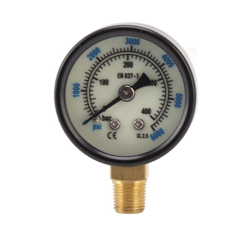 6000psi Dual Scale Pressure Gauge 1/8 Npt Connection Pressure Gauge